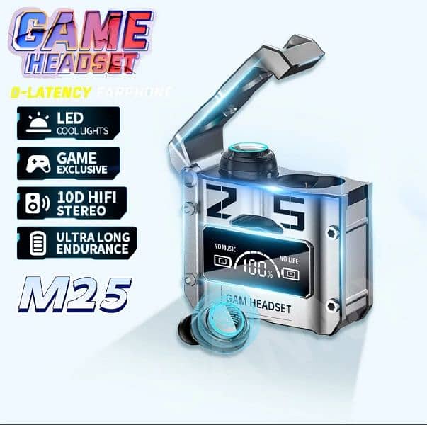 M25 TWS 5.3 Earbuds | HiFi Sound | Bluetooth Earbuds Gaming Earbuds 1