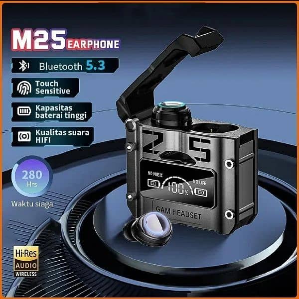 M25 TWS 5.3 Earbuds | HiFi Sound | Bluetooth Earbuds Gaming Earbuds 2