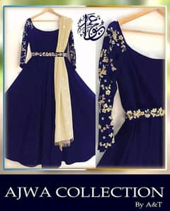 long frocks / maxi / Embroidery Maxi With Pearls Attached Dupatta