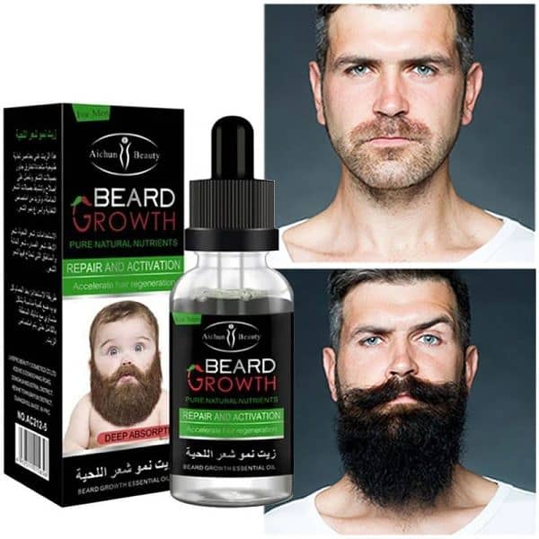 Aichun Beauty Organic Men Beard Growth Oil Concave Naturals Beard Oil 0