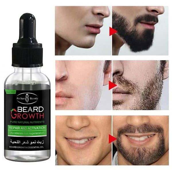 Aichun Beauty Organic Men Beard Growth Oil Concave Naturals Beard Oil 1