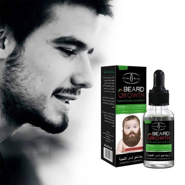 Aichun Beauty Organic Men Beard Growth Oil Concave Naturals Beard Oil 3