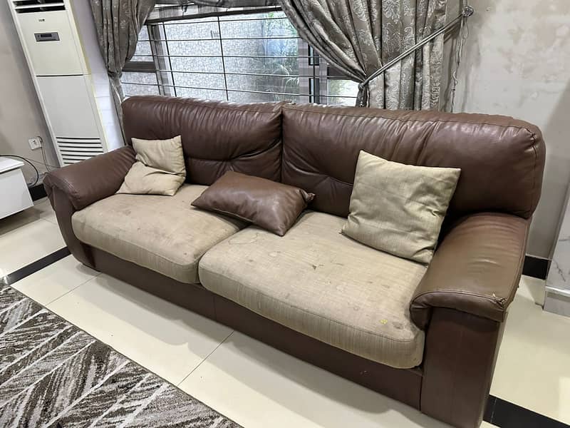 Sofa Set//wooden Sofa with 3 Center Table//9 Seater Sofa/leather Sofa 7