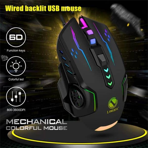 Gaming Glowing Mouse - Fastest- Wired (Free Delivery) 0