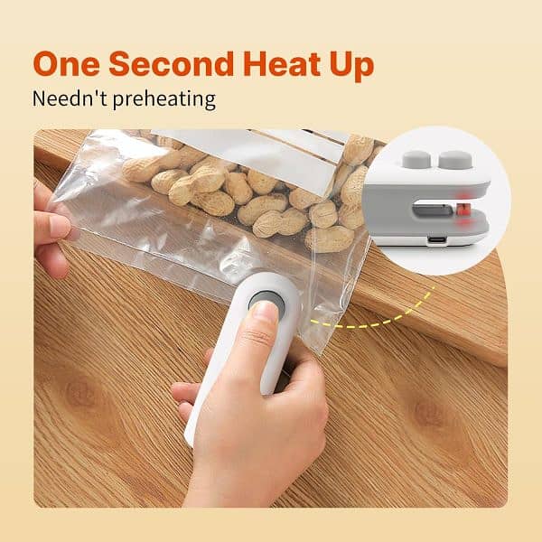 Heat Sealing Machine 2 In 1 Cutting And Sealer Usb Rechargeable 0