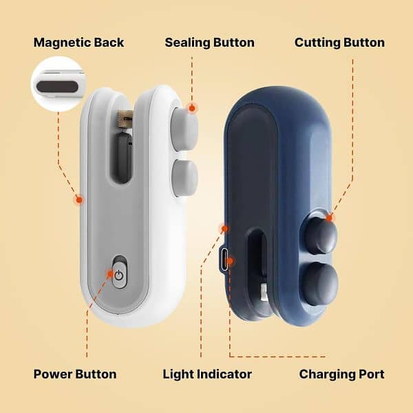 Heat Sealing Machine 2 In 1 Cutting And Sealer Usb Rechargeable 3