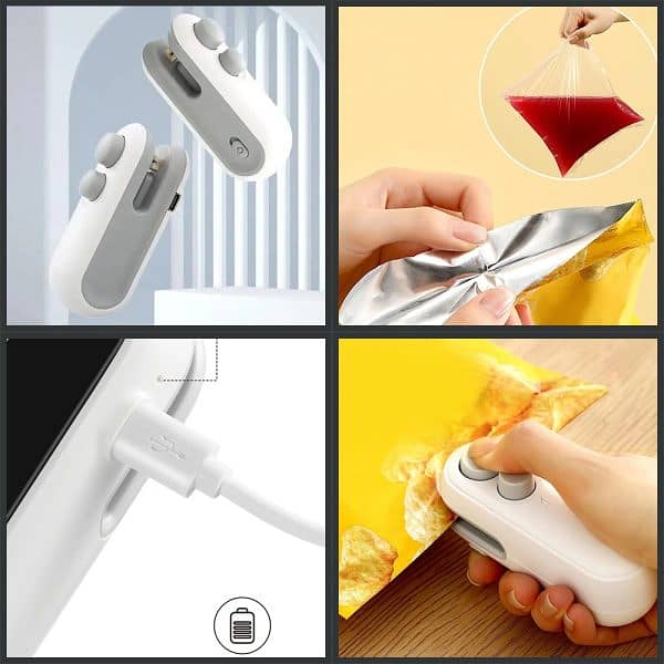 Heat Sealing Machine 2 In 1 Cutting And Sealer Usb Rechargeable 4