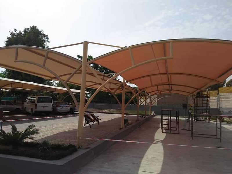 sheds \ fiberglass sheds \ tensile shades \ car parking shed \ shade 2