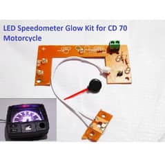 70cc Meter Led Glowing Kit With Glowing Red Niddle For 70cc Bike