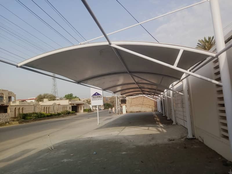 Car parking shades, Tensile shades, Fiber shades, car porch 8