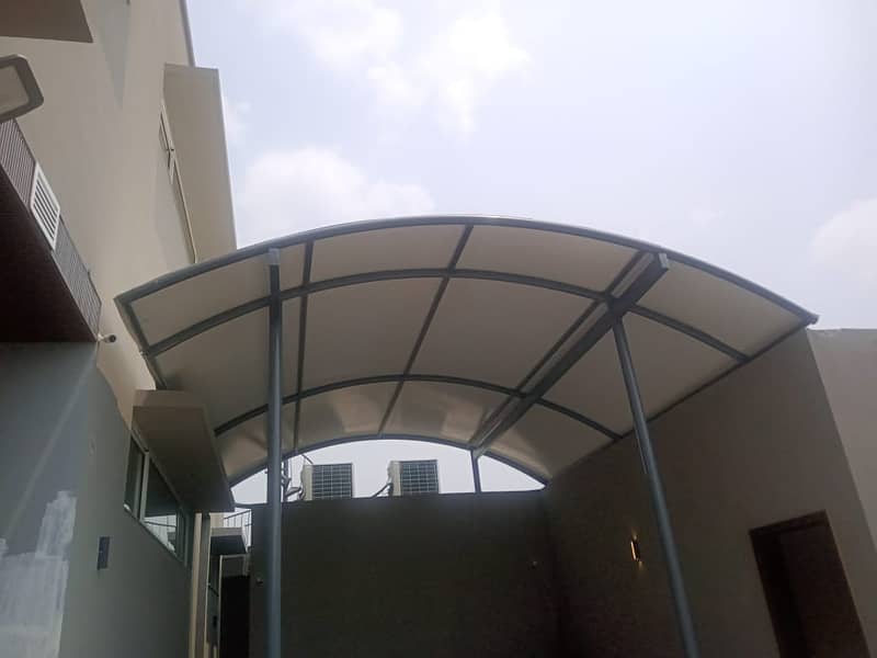 Car parking shades, Tensile shades, Fiber shades, car porch 10