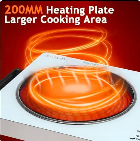 Portable Electric Stove - 1 Pc Stainless Steel Cooktop for Indoor and 2