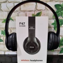 Wireless Headphones,P47 Bluetooth Foldable  Headset with Microphones,