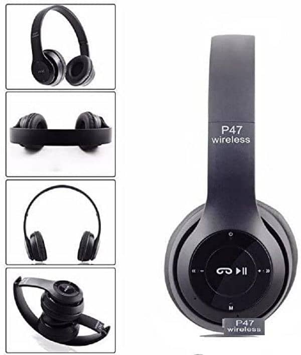 Wireless Headphones,P47 Bluetooth Foldable  Headset with Microphones, 4