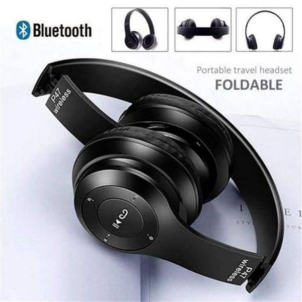 Wireless Headphones,P47 Bluetooth Foldable  Headset with Microphones, 5