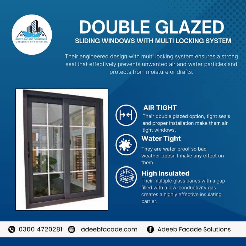 Aluminium Windows, Glass work, Fabrication, Aluminium Glass in Lahore 0