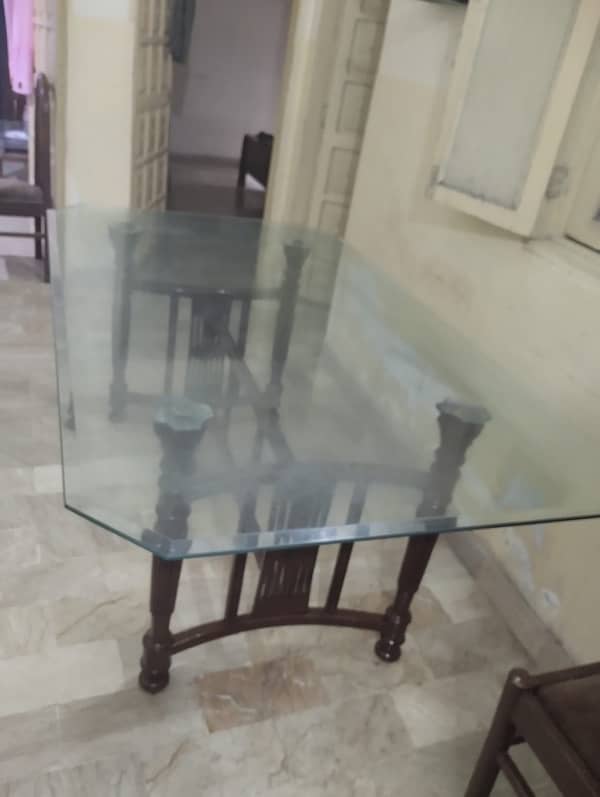 glass dining table available for sale 1