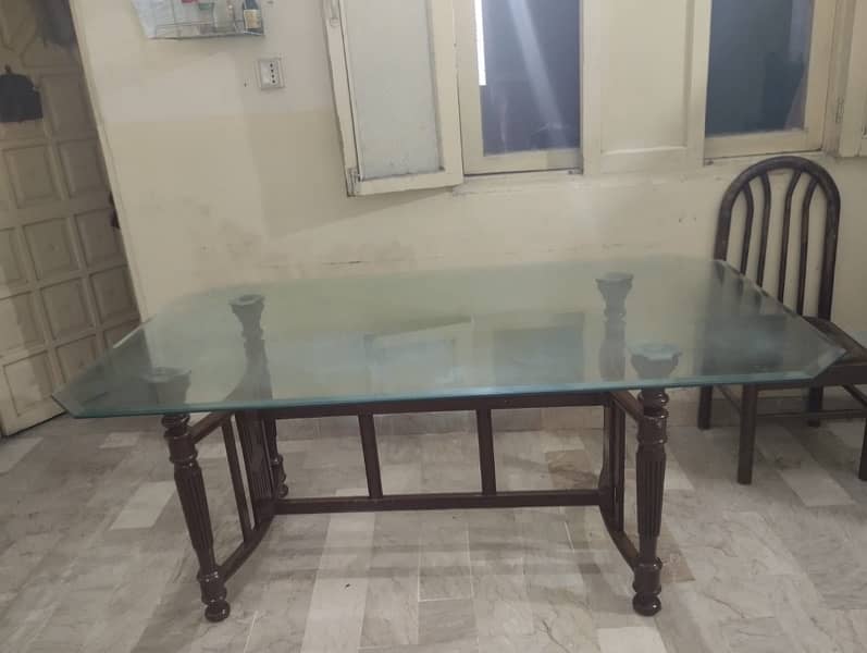 glass dining table available for sale 3