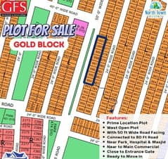 PLOT SALE IN NORTH TOWN RESIDENCY PHASE 1 GOLD BLOCK