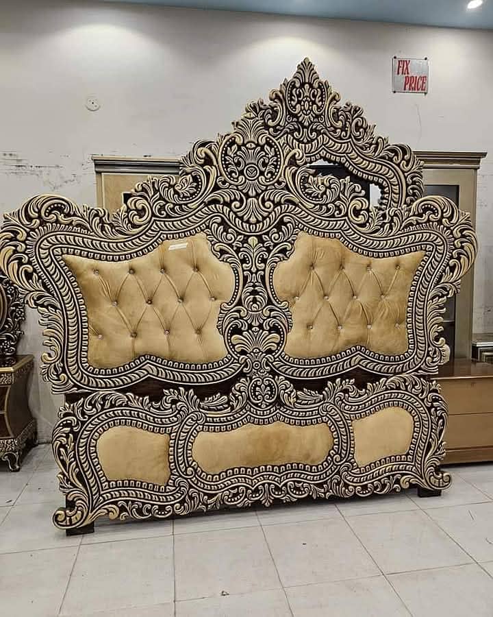 Double bed/chiniot king size bed/dressing table/bed set/wooden bed/bed 1