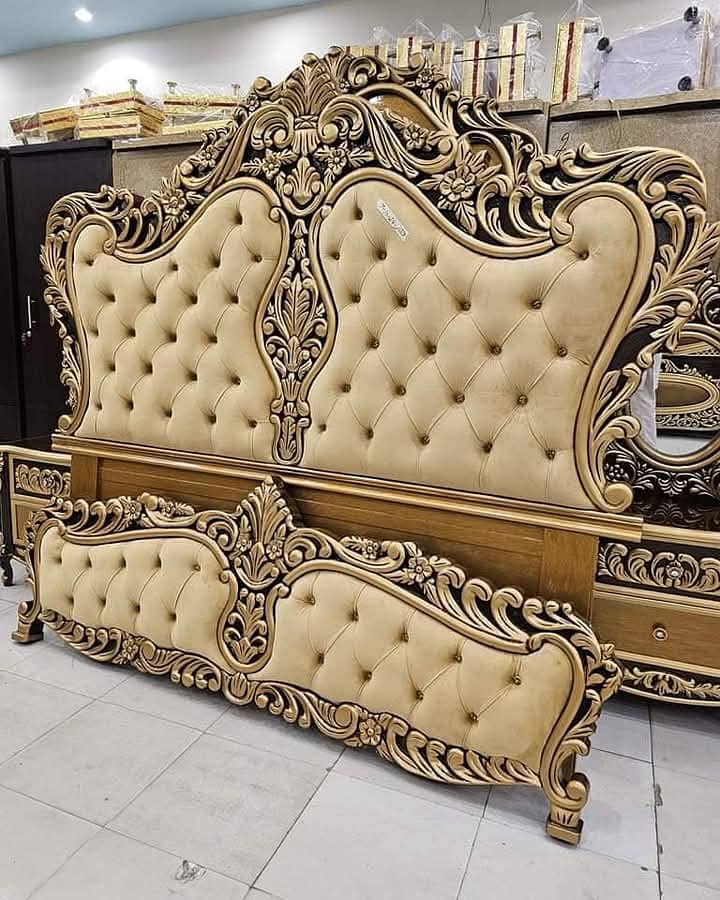 Double bed/chiniot king size bed/dressing table/bed set/wooden bed/bed 5