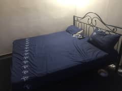 bed with mattress