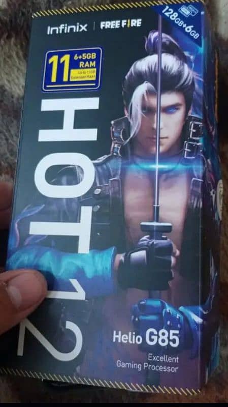 Infinix hot 12 with box new condition 6/128 1