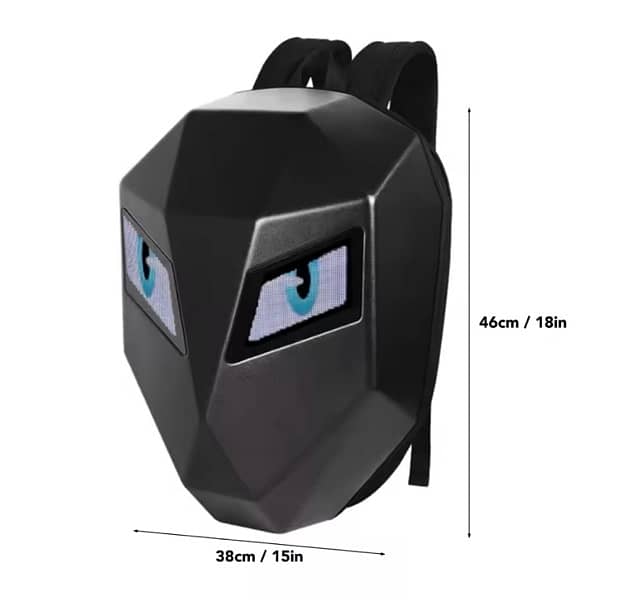 Led Rider Bag With Eyes Display Programmable Screen Bluetooth connect 1