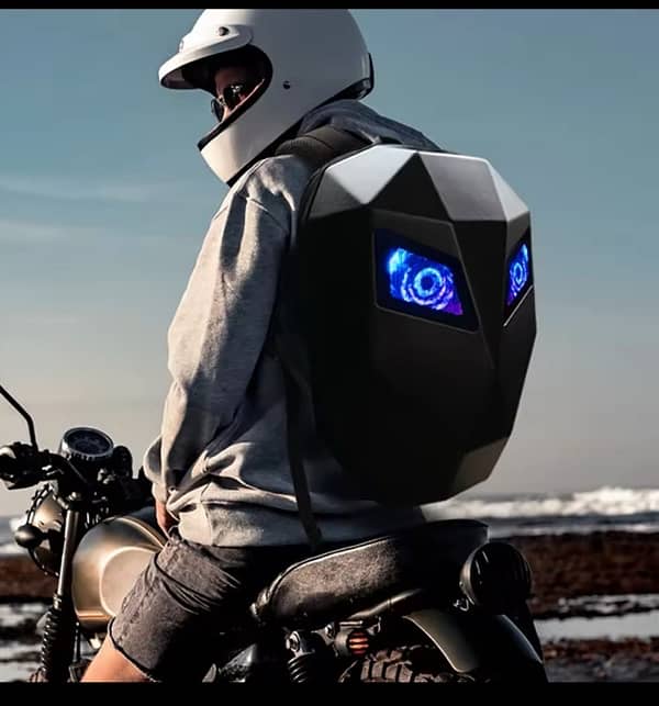 Led Rider Bag With Eyes Display Programmable Screen Bluetooth connect 5