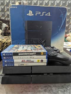 PS4 with box, cable and 1 wireless remote