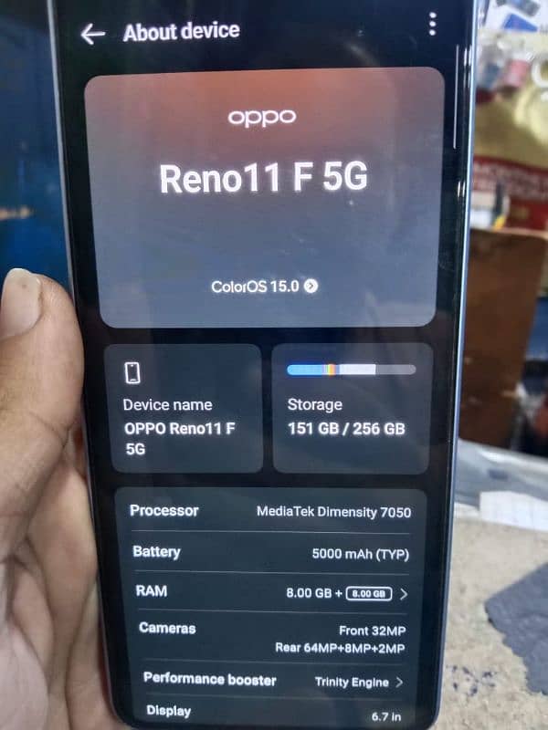 oppo reno 11f 5g 10/10 with box and original superfast charger 0