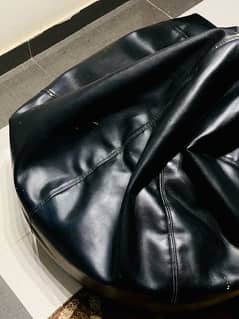 full size leather bean bag