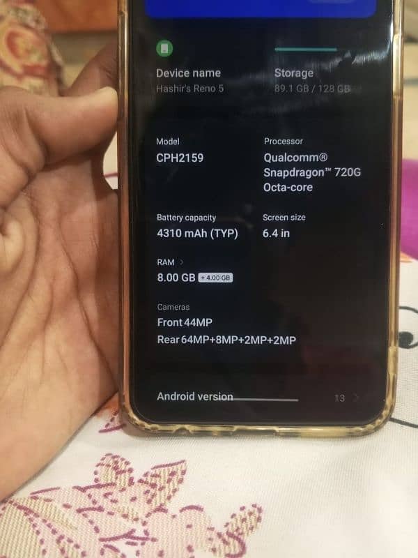 oppo Reno 5    16/128 urgent sale 3