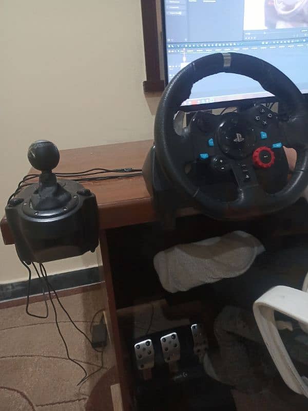 Logitech G-29 Gaming wheel with gearbox (no box) 2