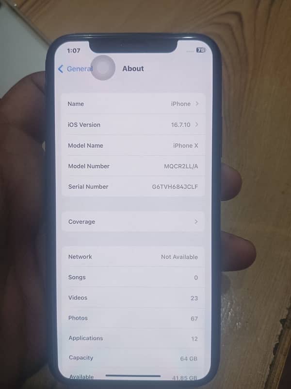 iPhone X Jv 64 GB 10/9.5 condition 4