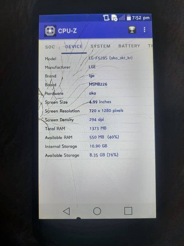 LG F520  16GB 2GB NOT OPN REPAIR read detail 2