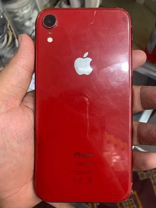 iphone xr urgent sale jv 64 gb water pack 78 health red colour 1