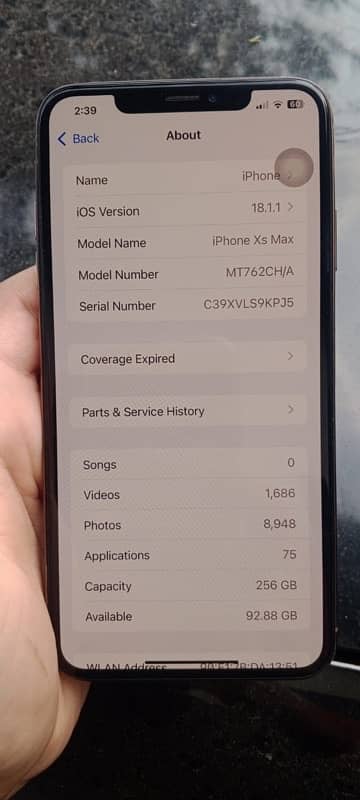 i phone xsmax pta approved ( 256gb) 2