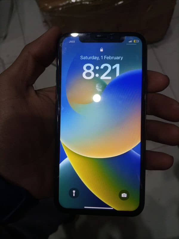 iphone x_PTA approved 64 gb with box panel change face id active 0