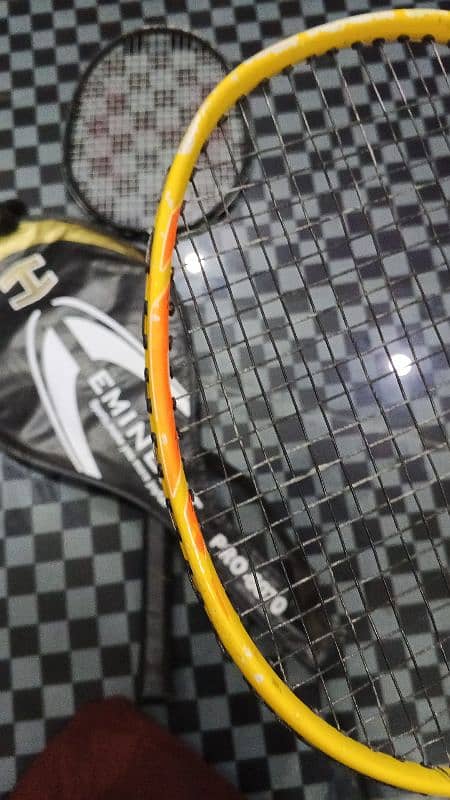 A gently used, top-quality racket. 7