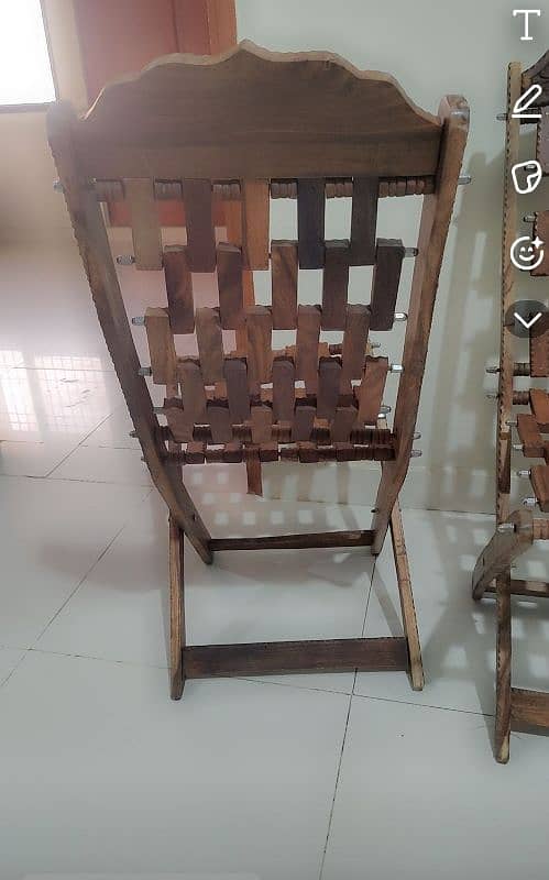 wolnut folding wood chairs 2