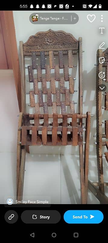 wolnut folding wood chairs 5