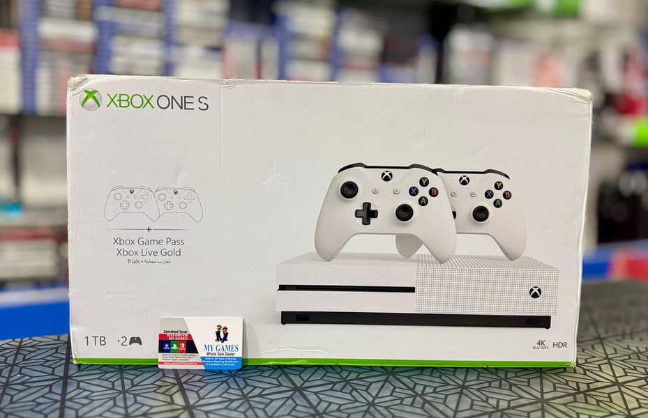 XBOX ONE S 1TB + 2 CONTROLLERS AVAILABLE AT MY GAMES 1