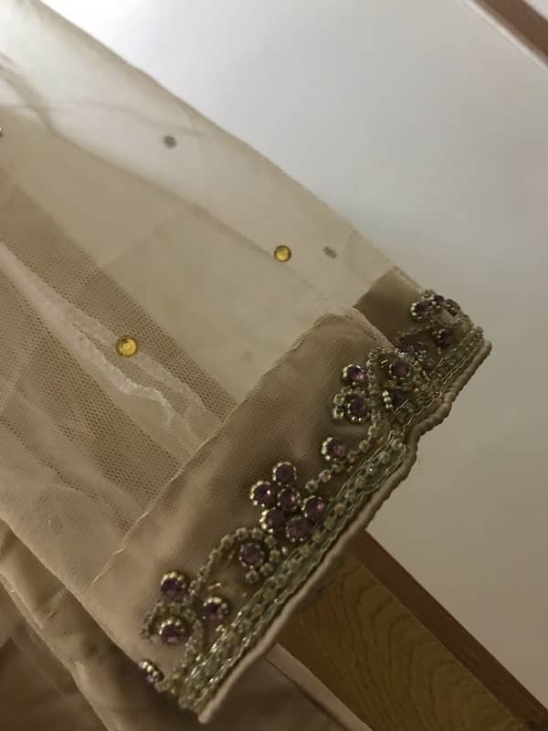 Heavy Embroidered net Shirt and Silk flappers including net dupatta 3