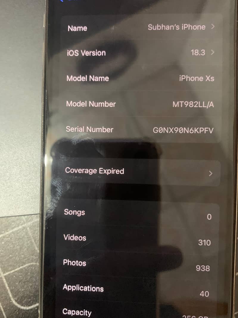 iPhone Xs 256GB 80% Original Factory Unlock With Original Charger 5