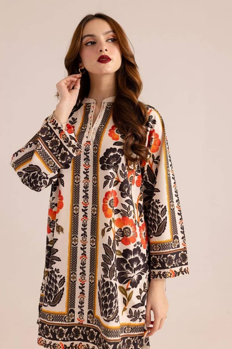 Stunning Printed Woman's Stitched Shirt And Trouser Set-2 pc 0