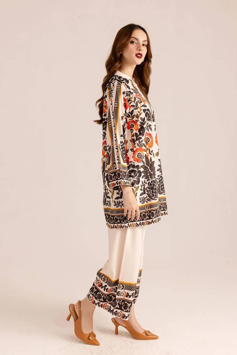 Stunning Printed Woman's Stitched Shirt And Trouser Set-2 pc 2