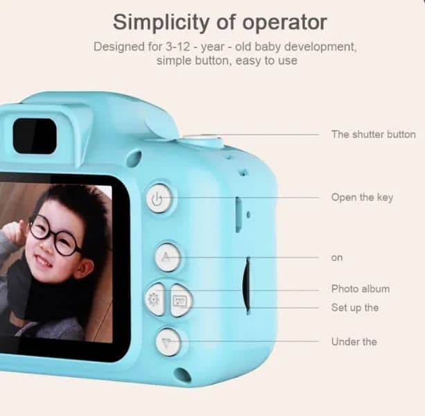 Kids Digital Video Camera 1080P Mini Camera For Kids HD inch Screen 2