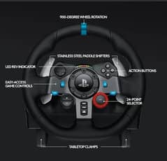 Steering wheel and pedals for pc