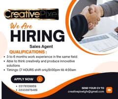 Hiring sales agent